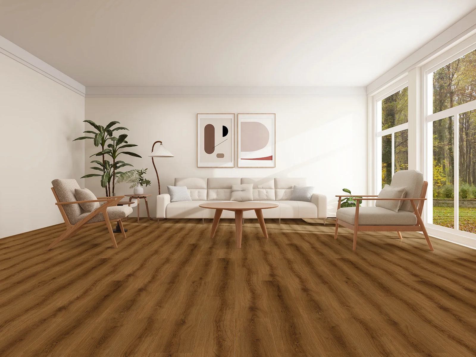 Canadian Standard Evion 9 YARA EV411016 installed in a modern living room showcasing realistic grain. Available at Advanced Flooring. 