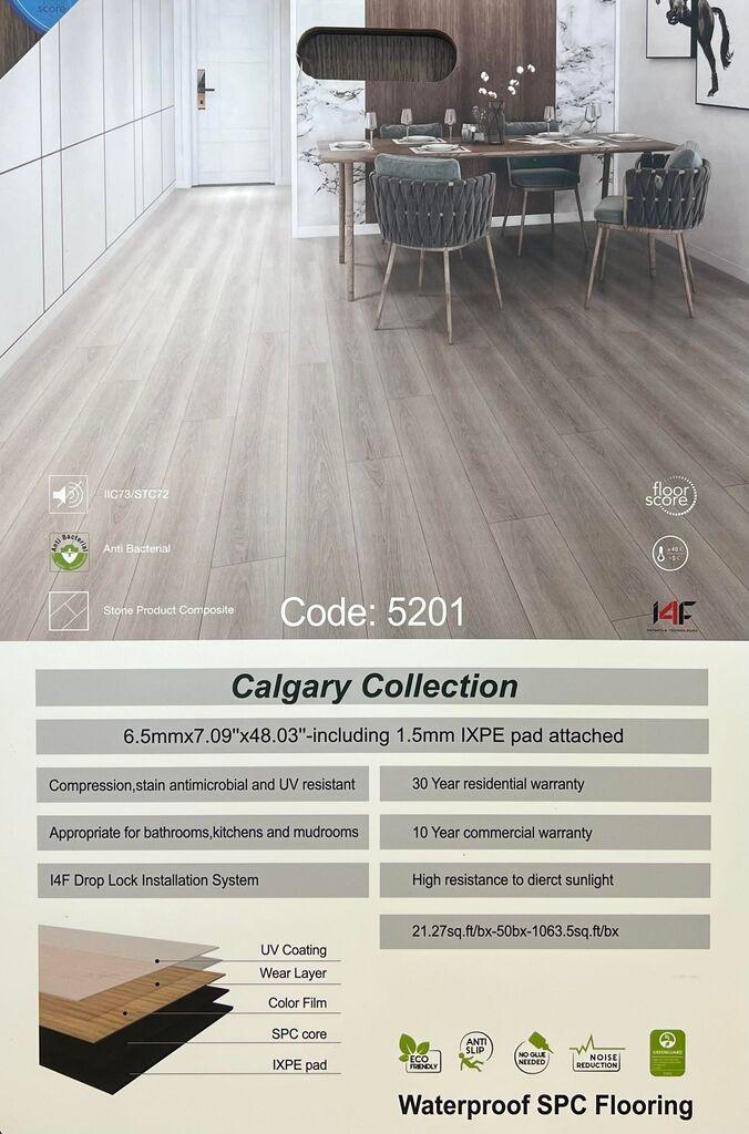 Specifications of Riche Vinyl Flooring 6.5mm Calgary Collection