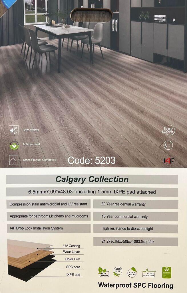 A modern bedroom which displays the beautiful look of Riche vinyl flooring.