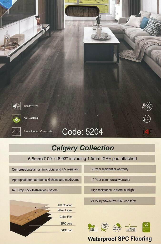 A modern bedroom which displays the beautiful look of Riche vinyl flooring.