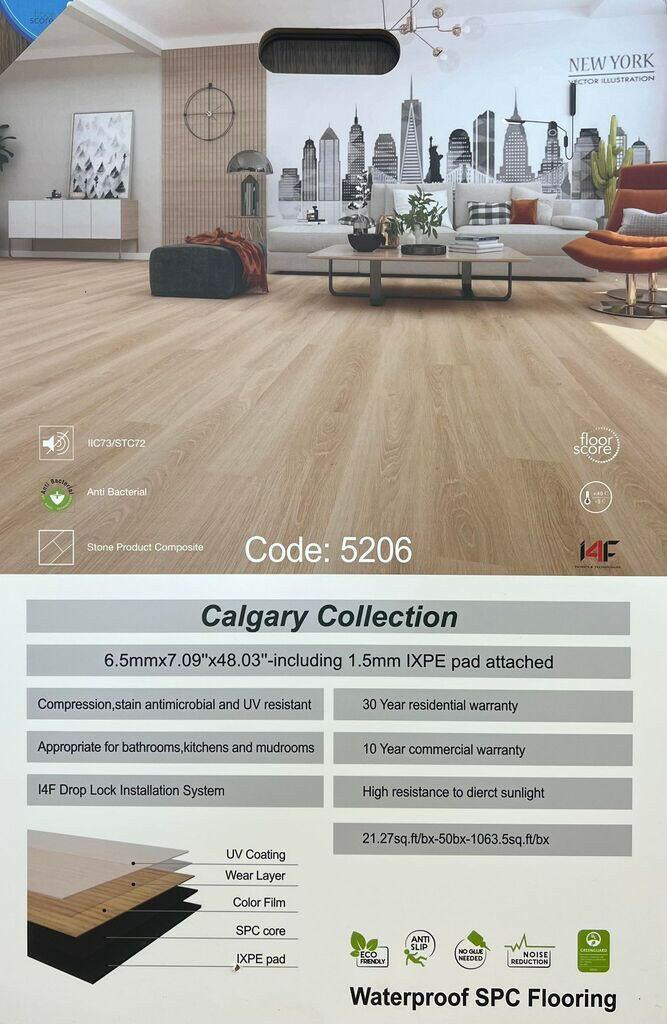 A modern bedroom which displays the beautiful look of Riche vinyl flooring.