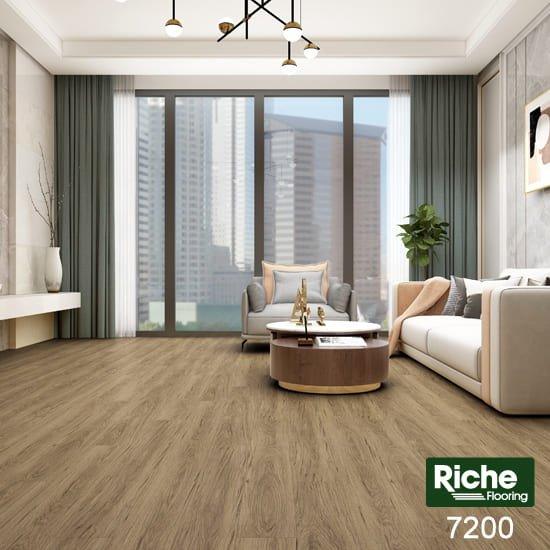 A modern room which displays the beautiful look of Riche 9mm vinyl flooring.