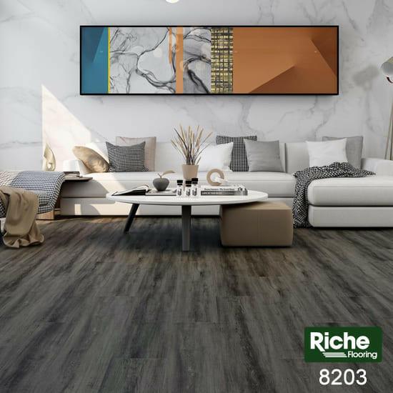 Close-up showing the texture and color of 8203 Riche 10mm vinyl flooring.