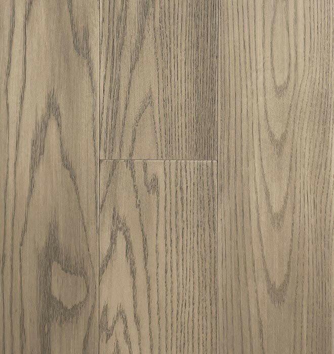 Close up of 6 1/2" hardwood in the colour Airy Concrete by Woden Flooring sold by Advanced Flooring in Kitchener-Waterloo.