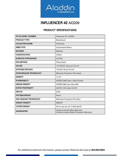 Aladdin Broadloom Commercial Carpet - Influencer 42 - advancedflooring