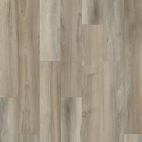 Close up of 6mm vinyl plank in the colour Cathedral Grey by Mohawk SolidTech sold by Advanced Flooring in Kitchener-Waterloo.