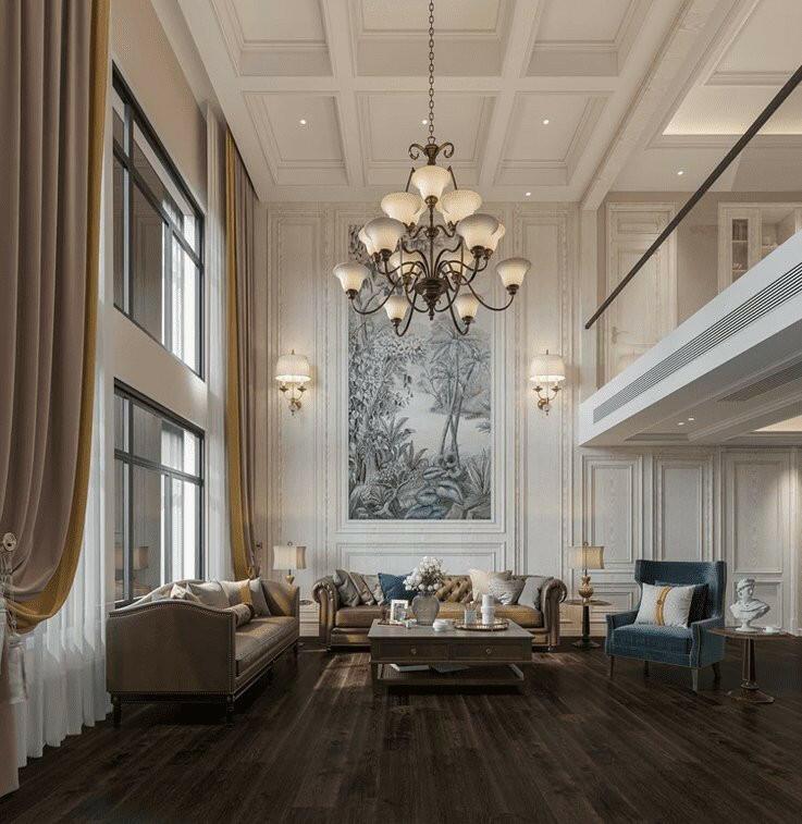 Beautiful room with Chelsea oak engineered hardwood installed.