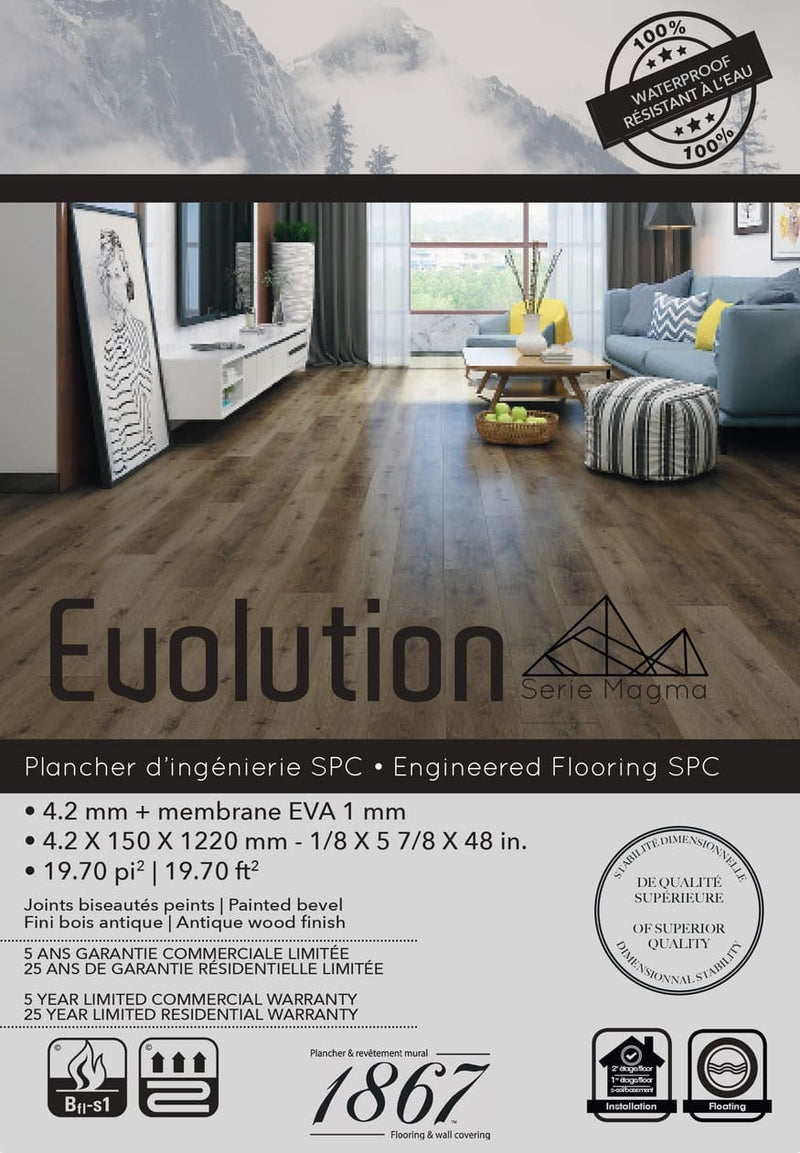 Etna 5780804 - 1867 Vinyl 5.2mm Evolution Magma Series - advancedflooring