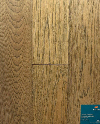 A close up of Hemingway Novella premium 6-½” engineered hardwood flooring from Canadian Standard.