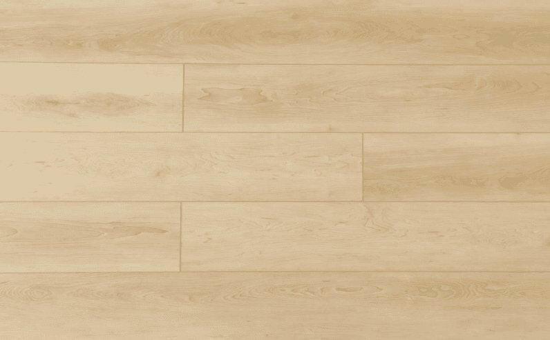 Close-up showing the texture and color of Longfellow Purelux vinyl plank flooring.
