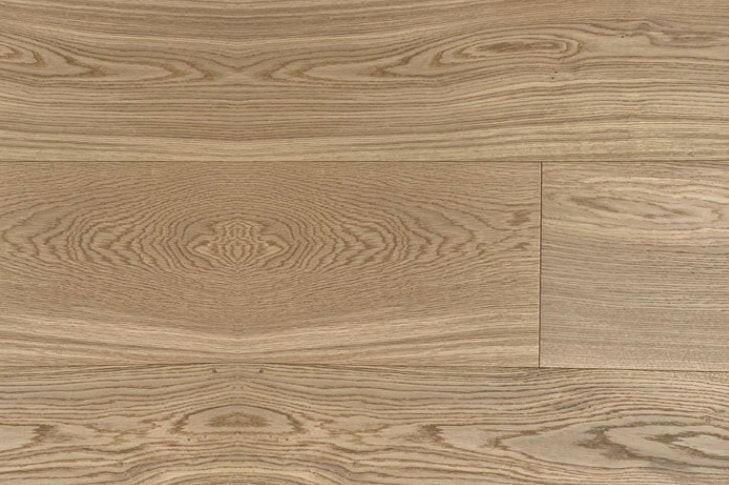 A close up of Macaroon VIDAR premium European Oak engineered hardwood flooring.