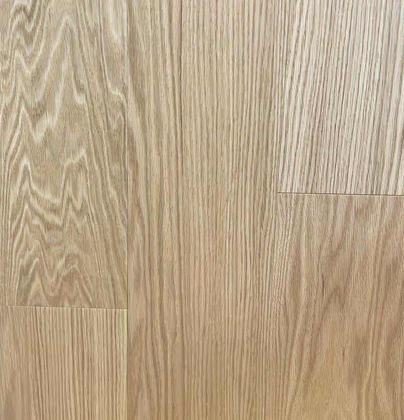 Close-up of NATURAL AR1301 - Green Touch 7"*3/4" American Oak engineered hardwood flooring sample. Available at Advanced Flooring Waterloo. 