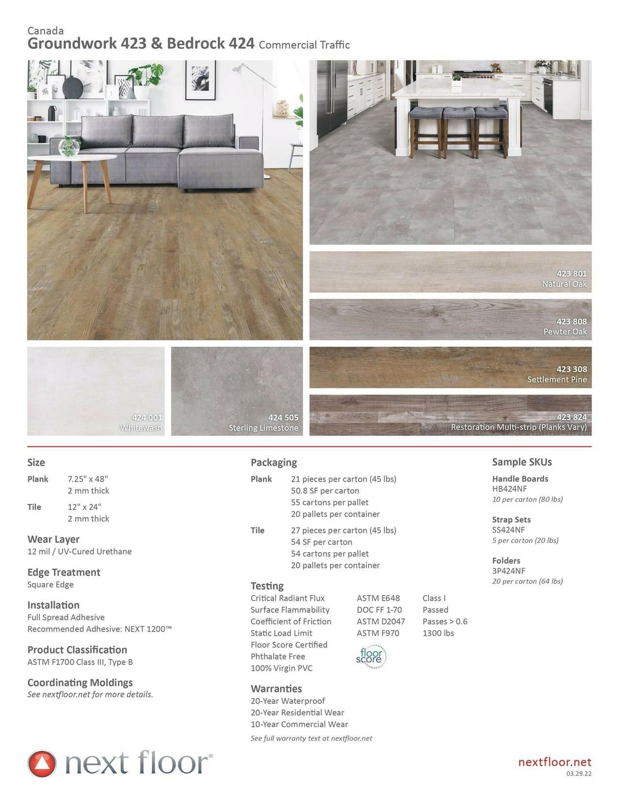 Natural Oak 423 801 - Nextfloor 2mm Groundwork 423 - advancedflooring