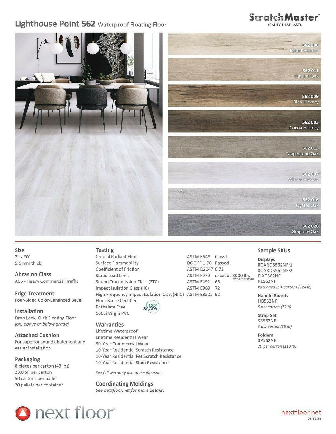 Natural Oak 562 011 - Nextfloor 5.5mm Lighthouse Point 562 - advancedflooring