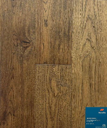 A close up of Orwell Novella premium 6-½” engineered hardwood flooring from Canadian Standard.