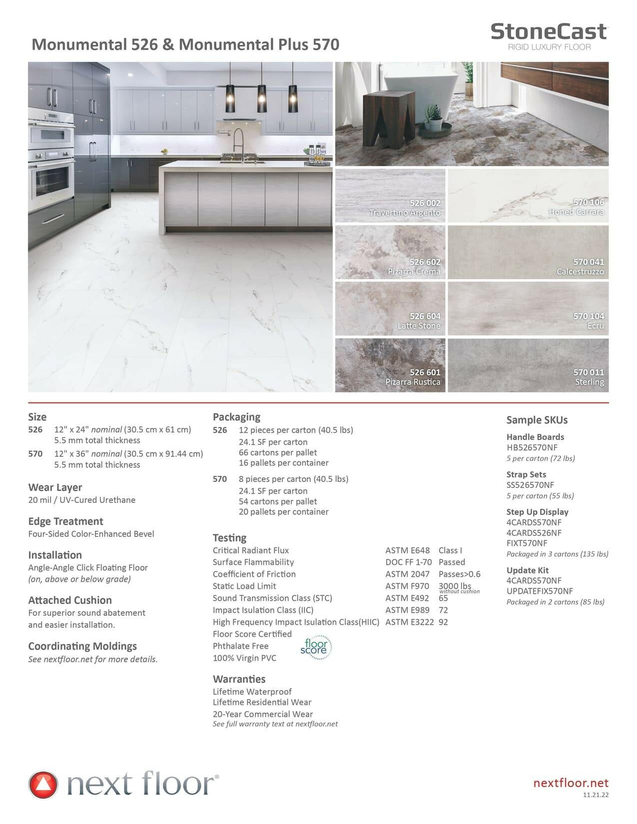 Pizarra crema 526 602 - Nextfloor Vinyl Tiles 5mm StoneCast