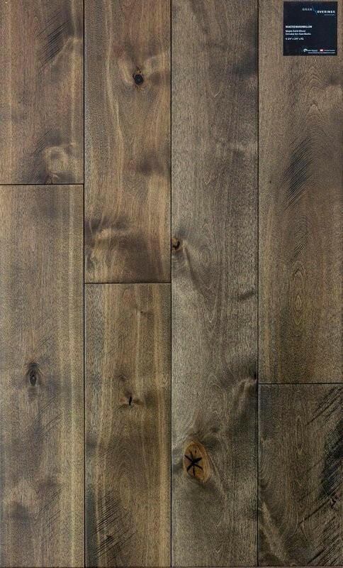 A close up of Roasted Marshmallow BRAND SURFACES premium solid hardwood flooring from Canadian Standard.