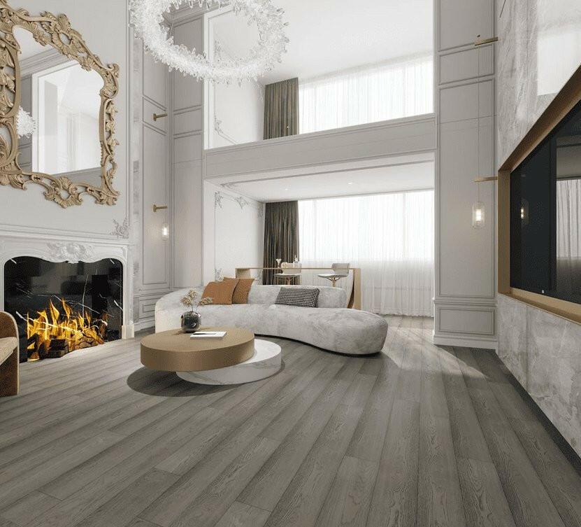 Beautiful room with Rocky oak engineered hardwood installed.