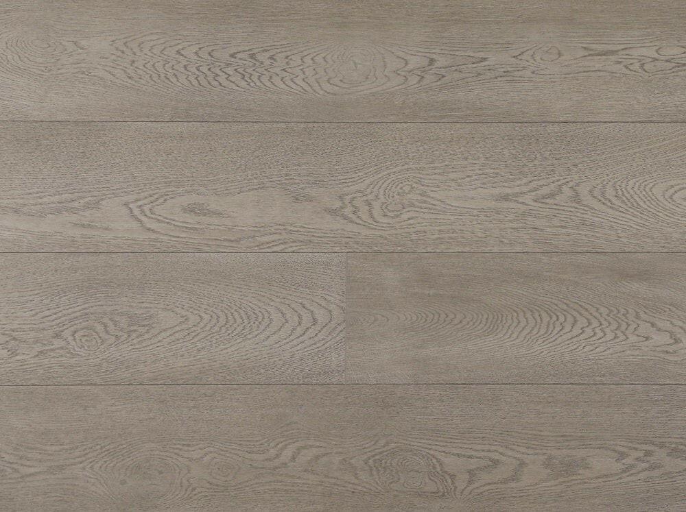A close up of Sandy Grey VIDAR premium American Oak engineered hardwood flooring.