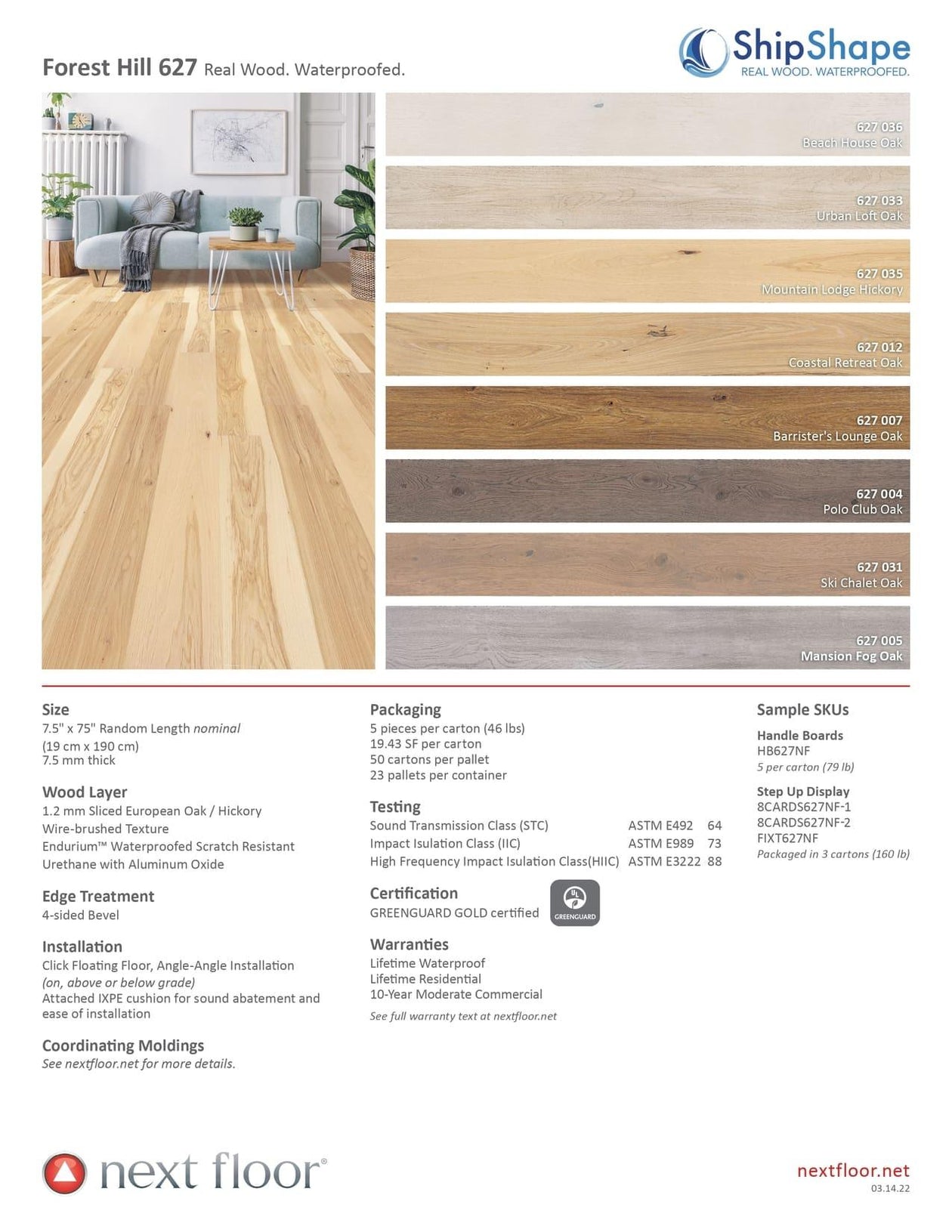 Ski Chalet Oak 627 031 - Nextfloor Hardwood 7.5mm Forest Hill 627 - advancedflooring