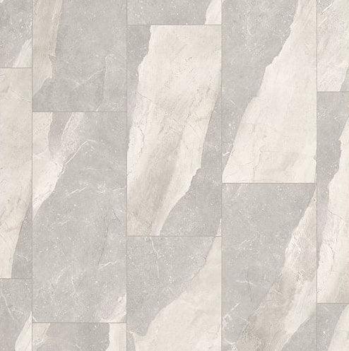 Close up of 6mm vinyl tile in the colour Stone Grey by Mohawk SolidTech sold by Advanced Flooring in Kitchener-Waterloo.