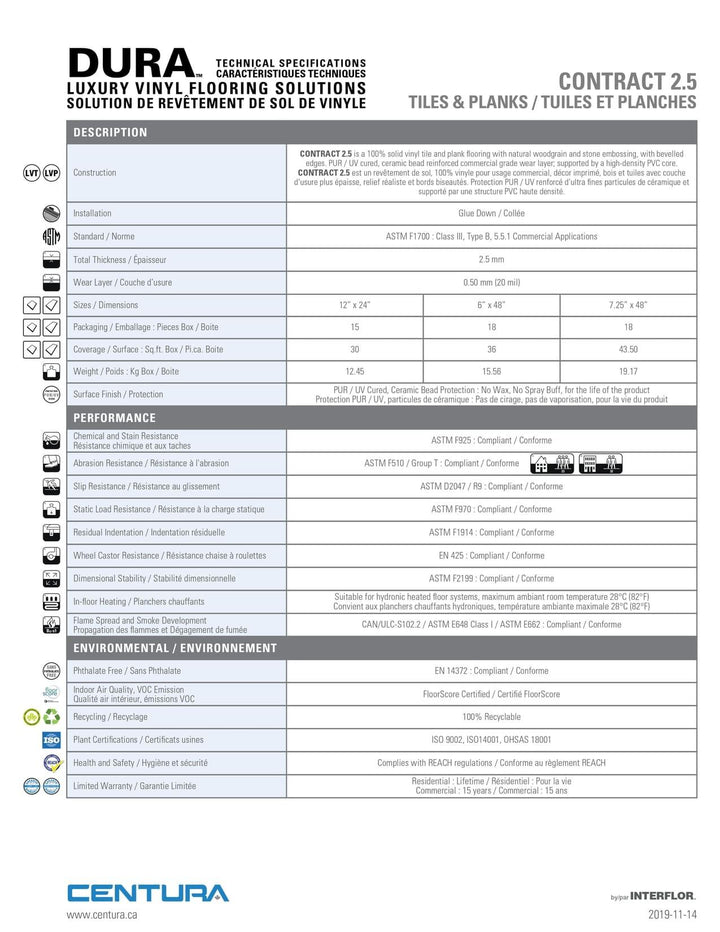 Sugi - Centura Vinyl Gluedown 2.5mm Dura Contract Vista - advancedflooring