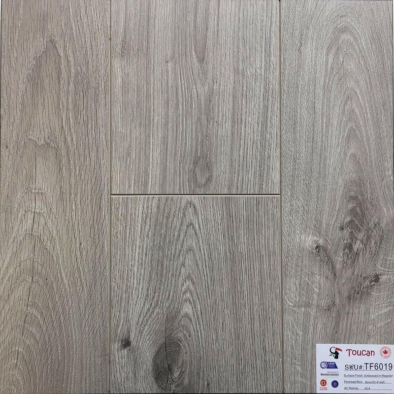 A close up of TF6019-F 12mm laminate flooring from Toucan.