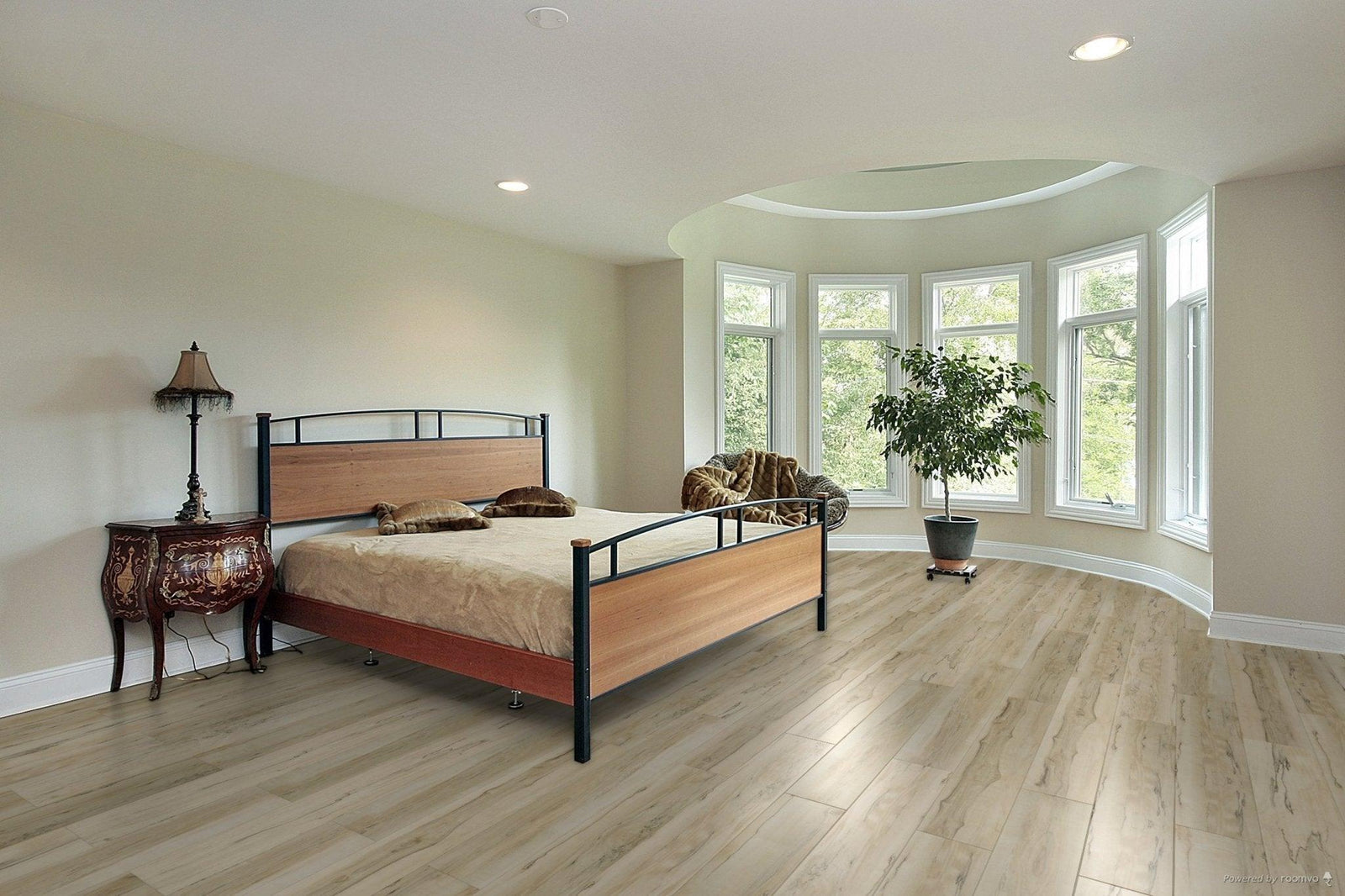 A modern room which displays the beautiful look of TFL610 Toucan 5mm loose lay vinyl flooring.