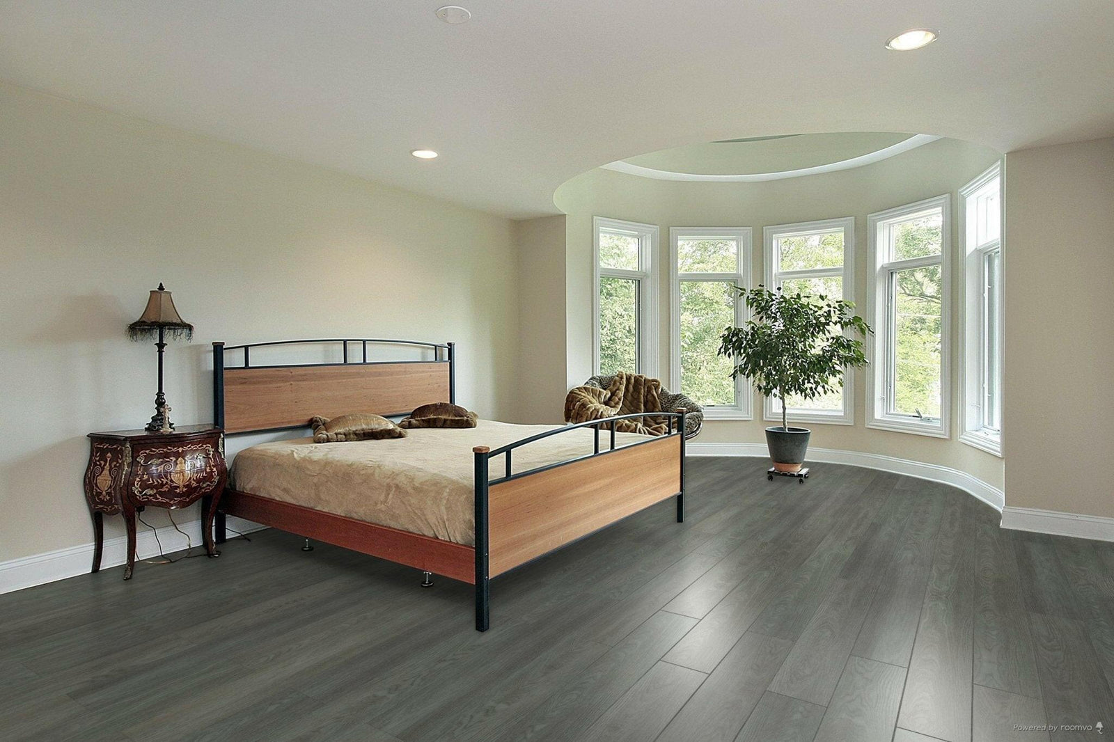A modern room which displays the beautiful look of TFSPC202-F Toucan 6.5mm vinyl flooring.