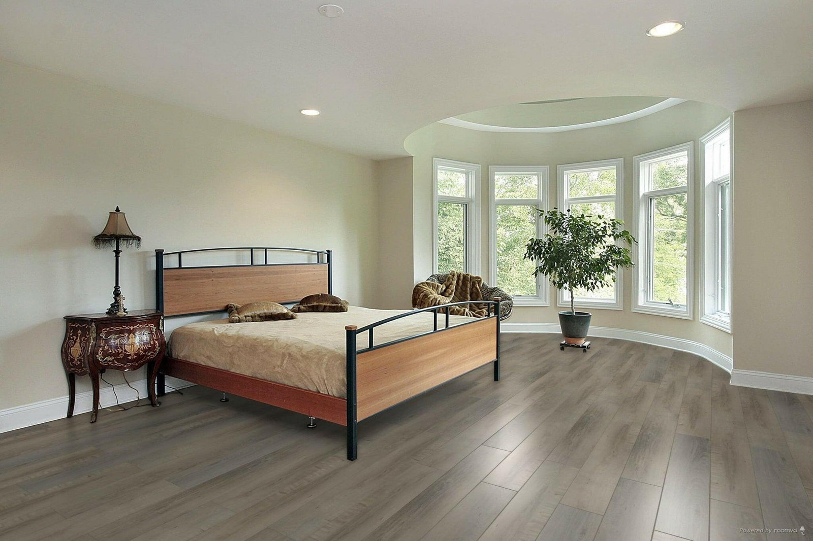 A modern room which displays the beautiful look of TFSPC216-F Toucan 6.5mm vinyl flooring.