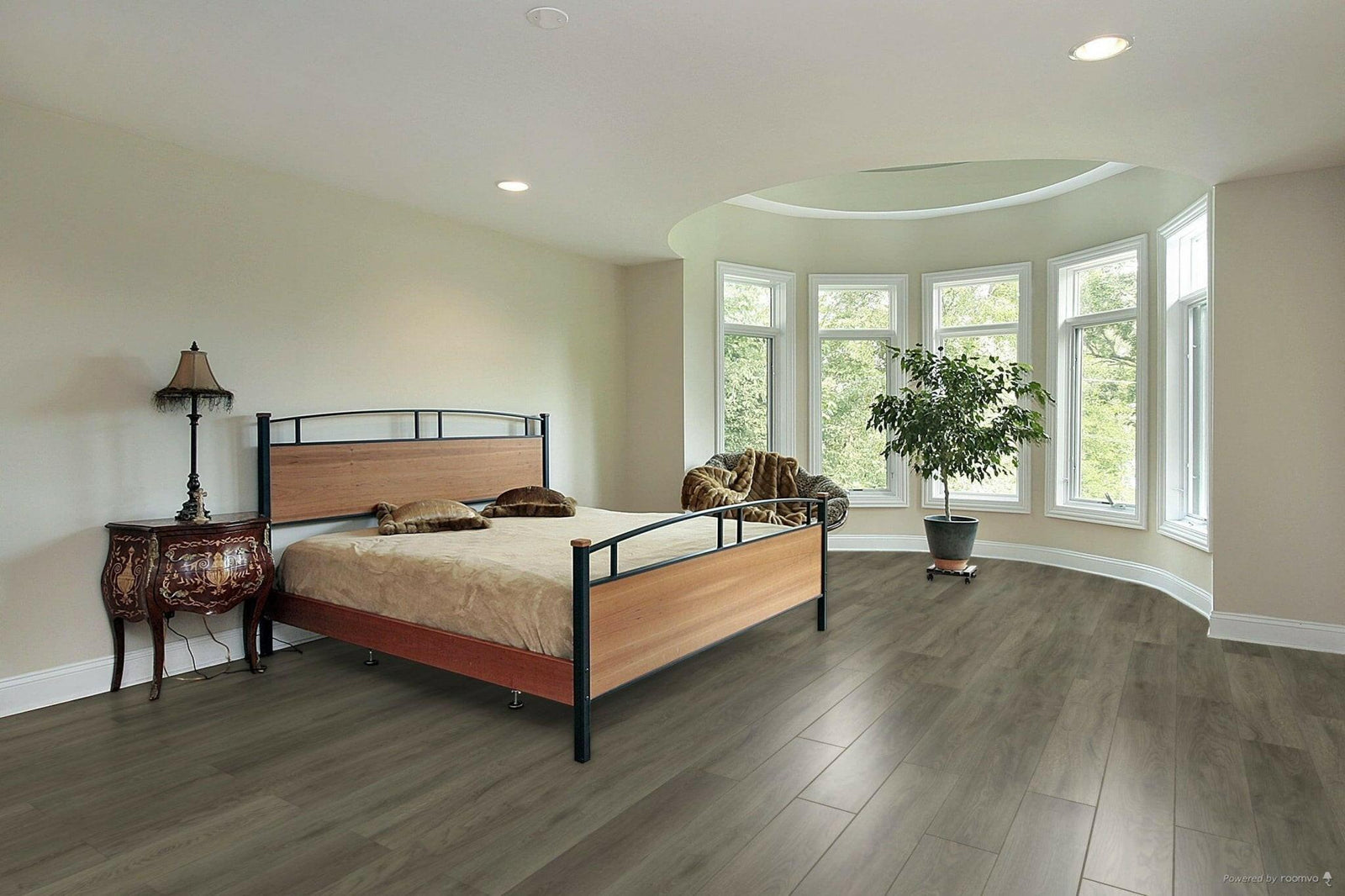 A modern room which displays the beautiful look of TFSPC253-F Toucan 6.5mm vinyl flooring.