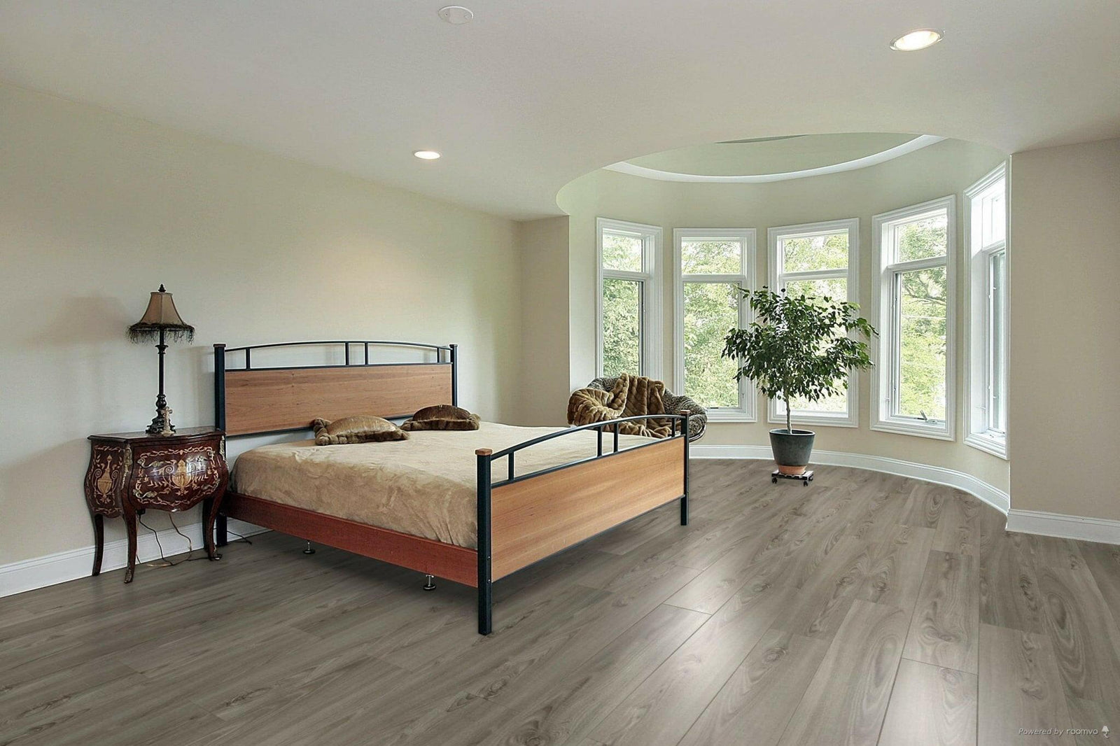 A modern room which displays the beautiful look of TFSPC402-F Toucan 7mm vinyl flooring.