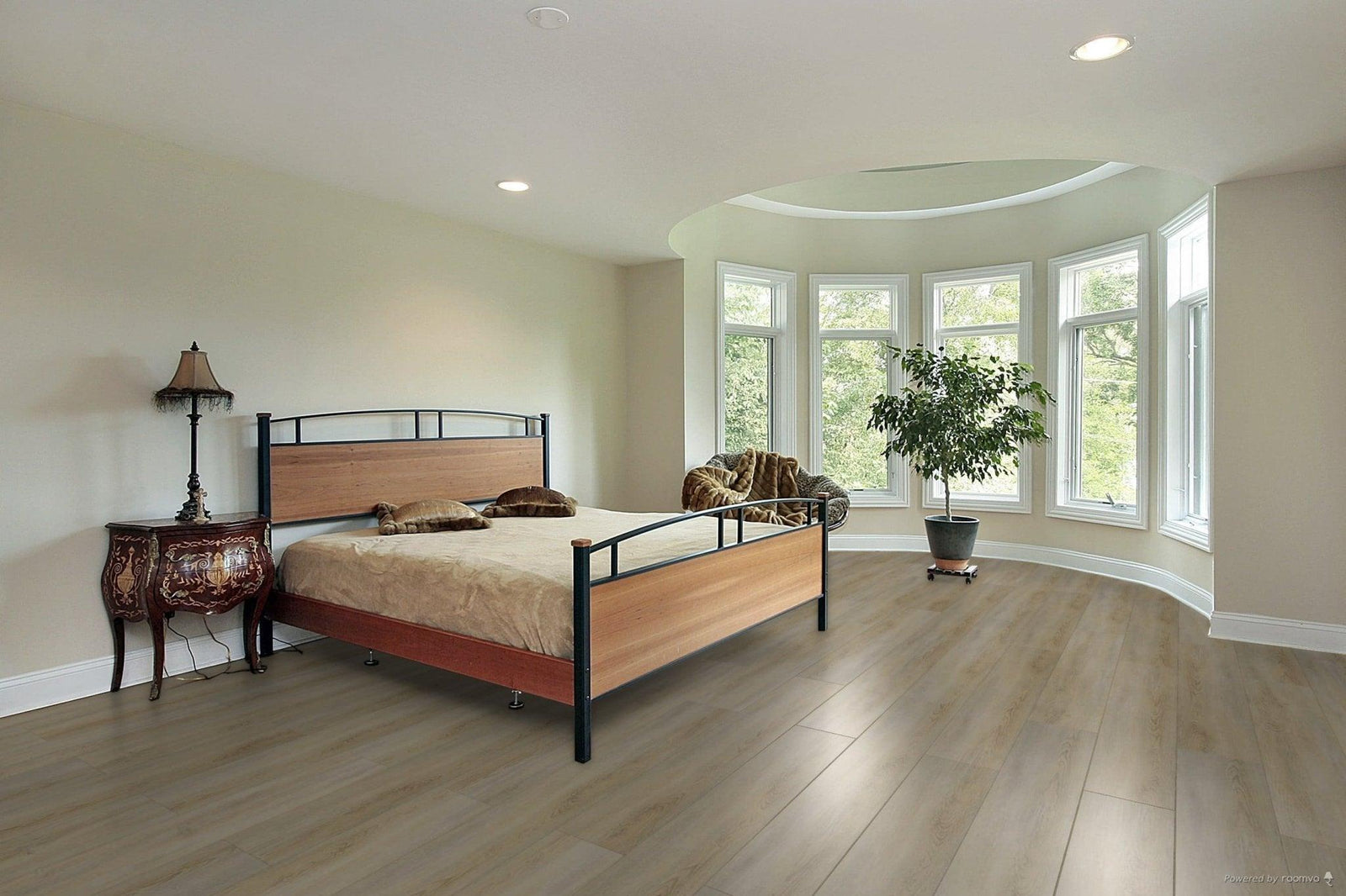 A modern room which displays the beautiful look of TFSPC403-F Toucan 7mm vinyl flooring.