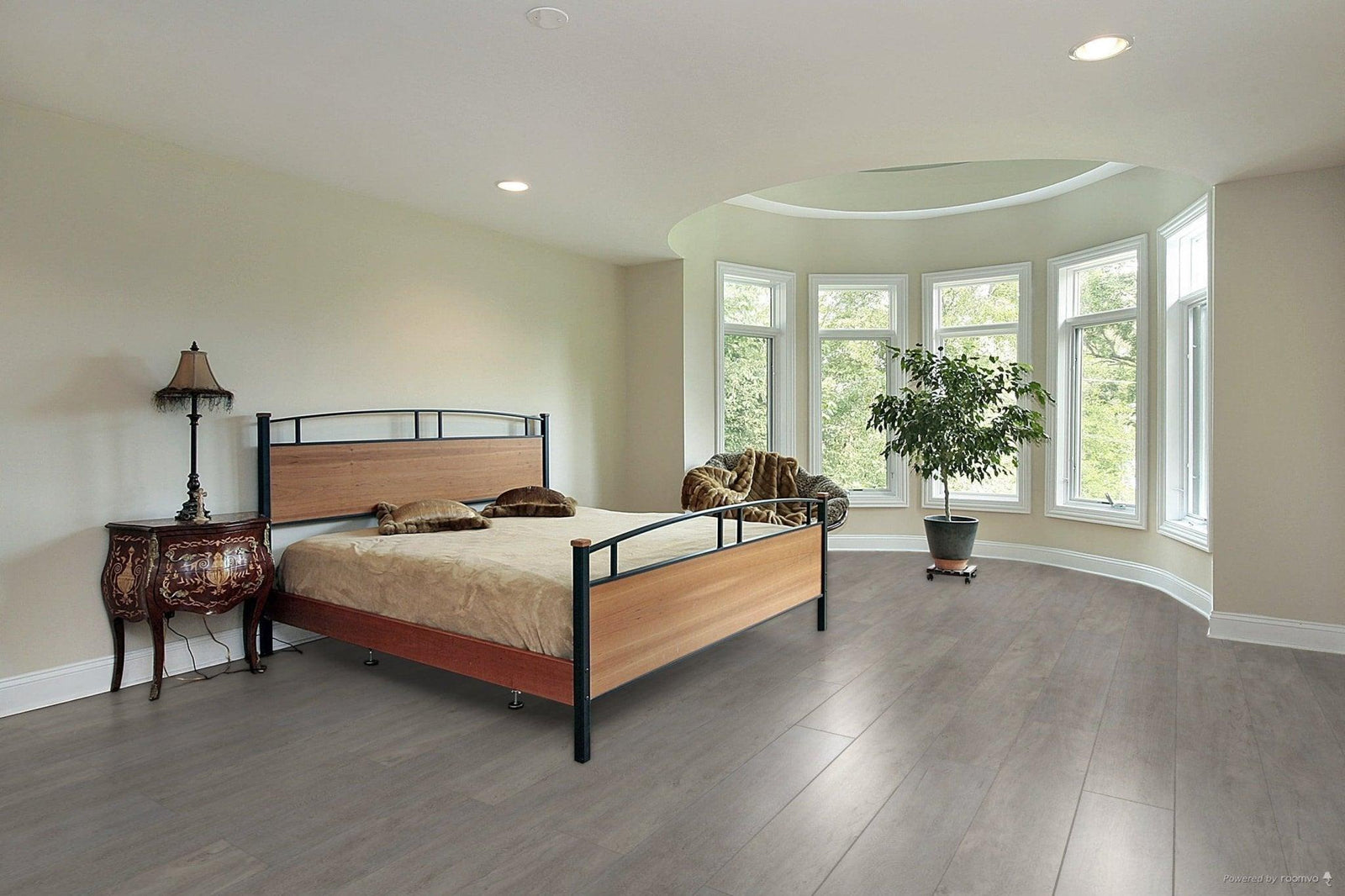 A modern room which displays the beautiful look of TFSPC404-F Toucan 7mm vinyl flooring.