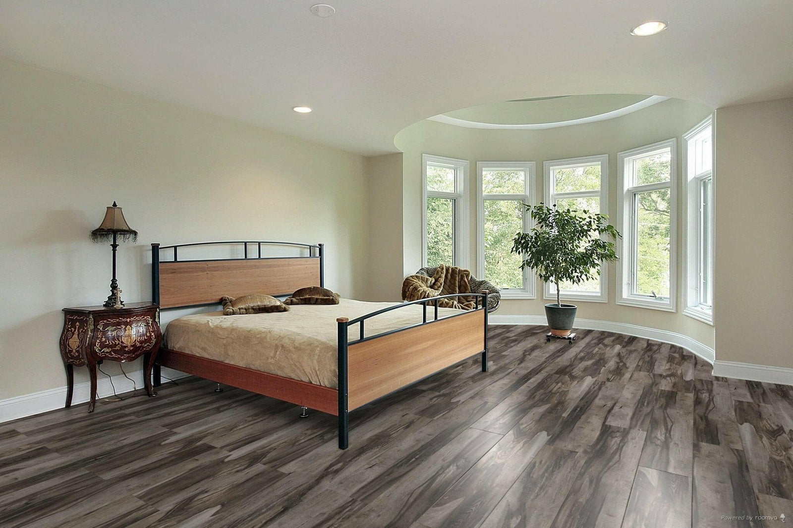 A modern room which displays the beautiful look of TFSPC407-F Toucan 7mm vinyl flooring.