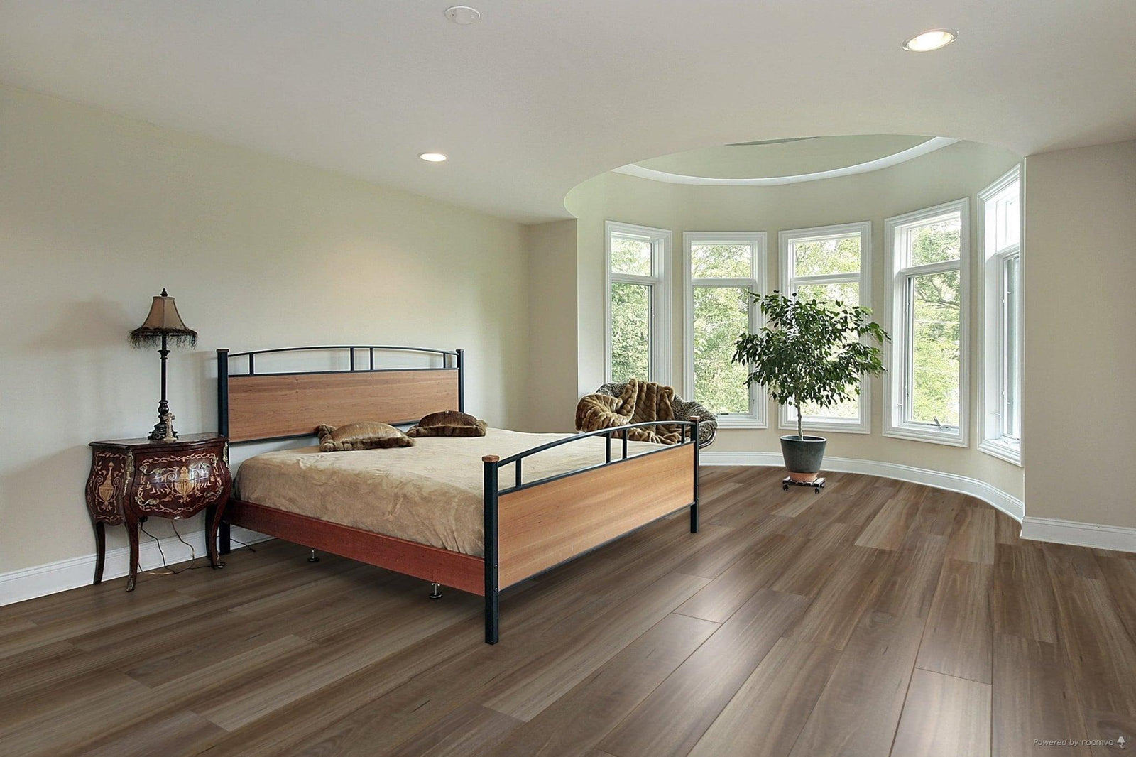 A modern room which displays the beautiful look of TFSPC409-F Toucan 7mm vinyl flooring.