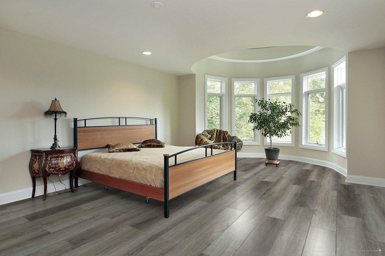 A modern room which displays the beautiful look of TFSPC410-F Toucan 7mm vinyl flooring.