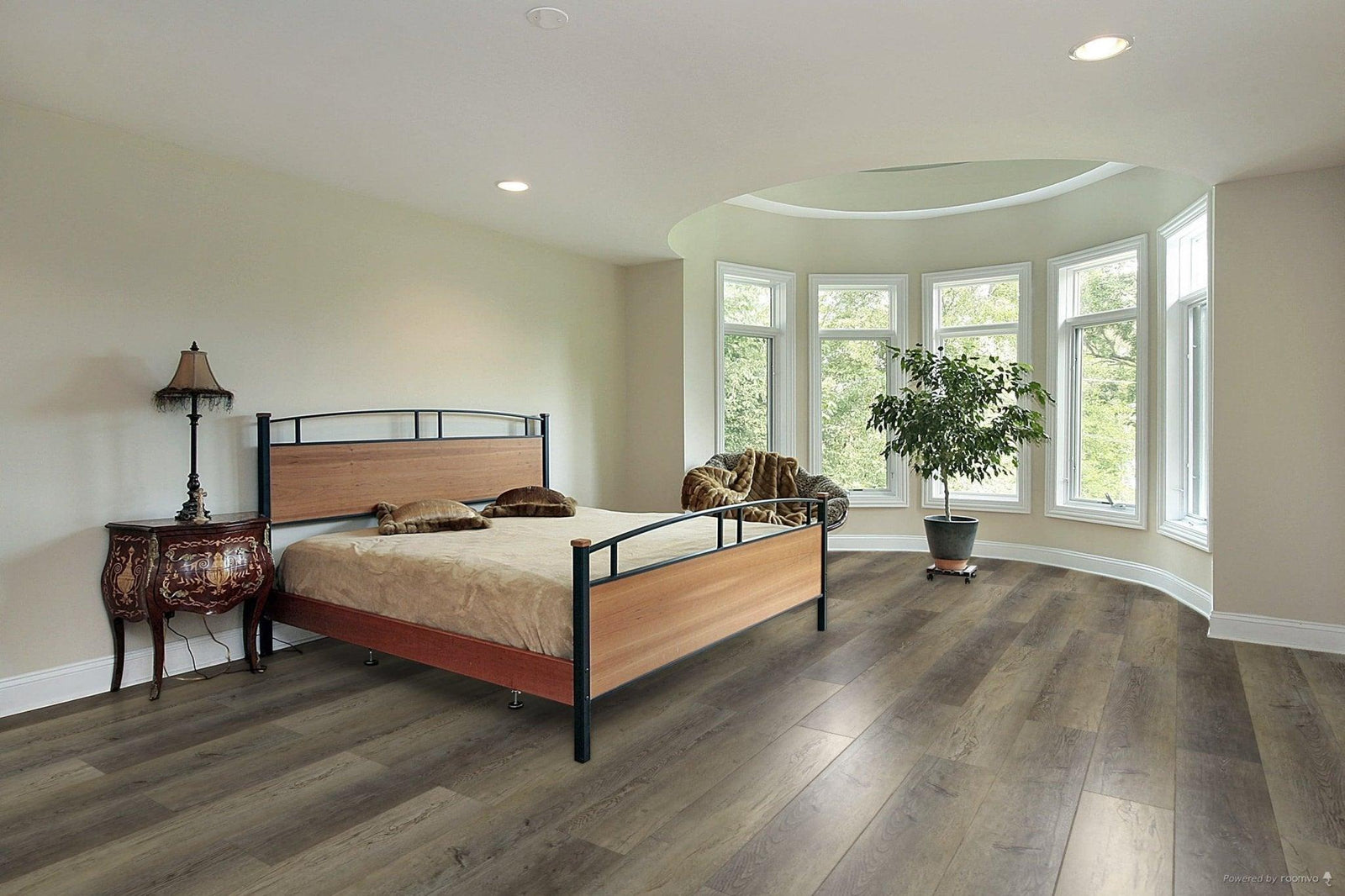 A modern room which displays the beautiful look of TFSPC423-F Toucan 7mm vinyl flooring.