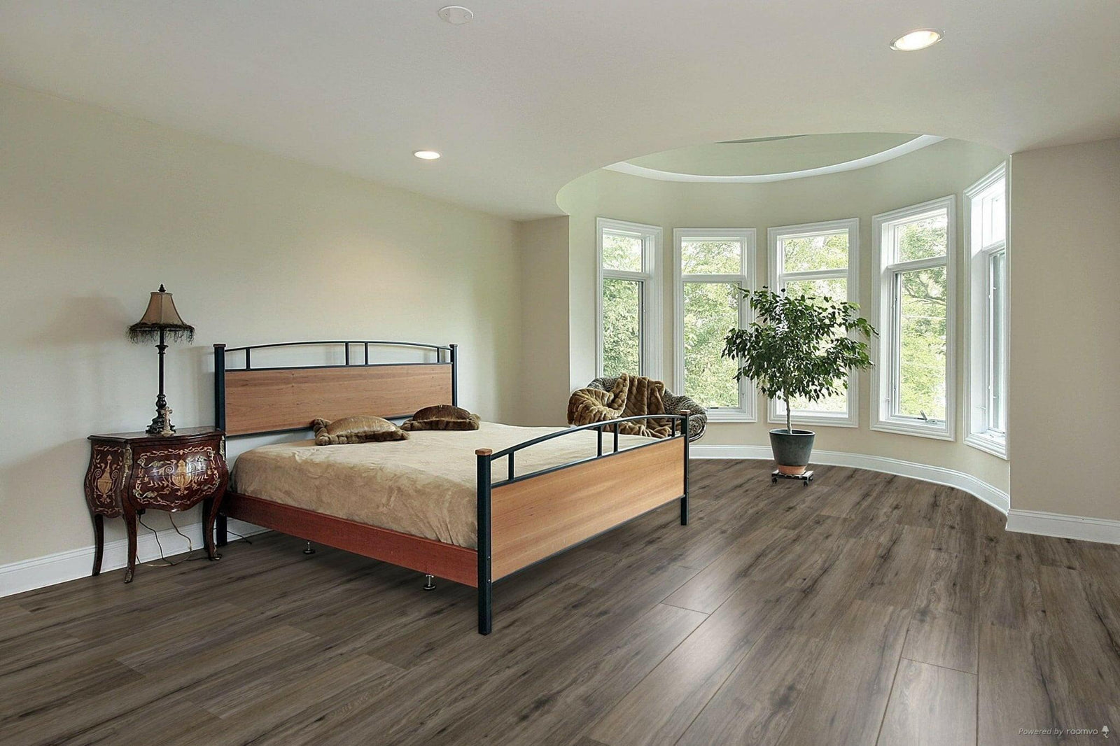A modern room which displays the beautiful look of TFSPC505-F Toucan 6mm vinyl flooring.
