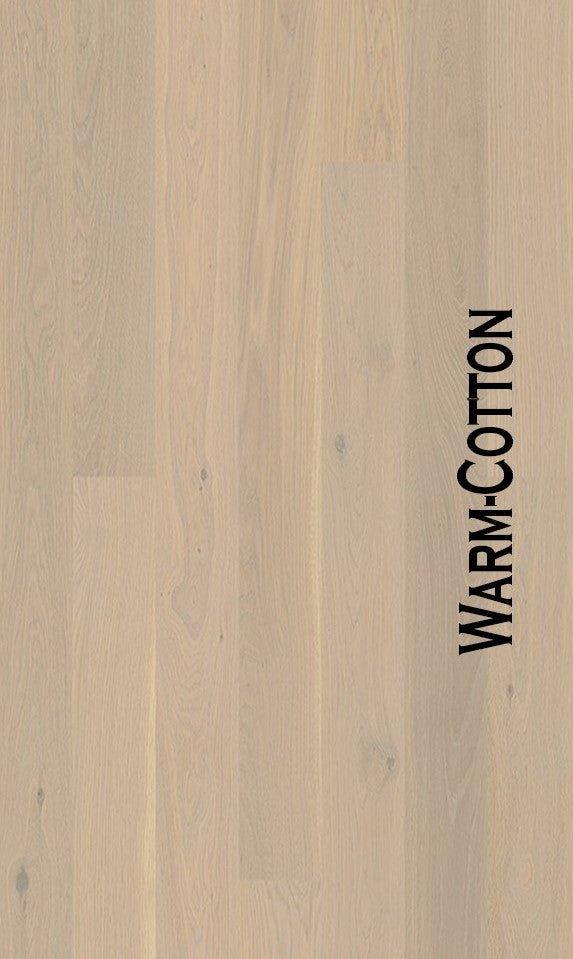 A close up of Warm Cotton BOEN premium engineered hardwood flooring from Canadian Standard.
