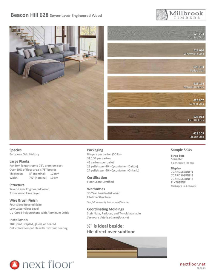 Wheatfield Oak 628 010 - Nextfloor Engineered Hardwood 1/2" Beacon Hill 628 - advancedflooring