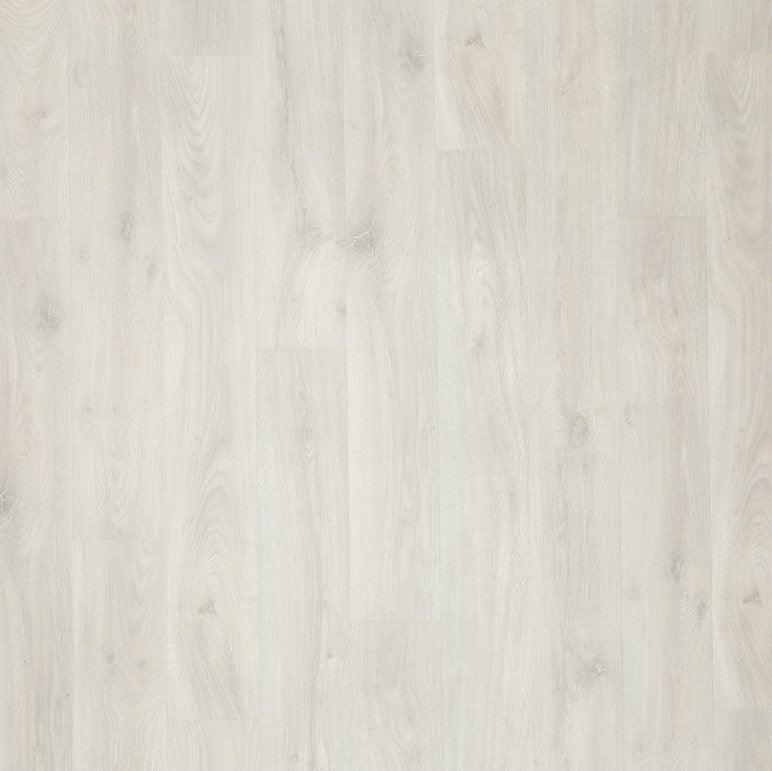 close up of Whitewash Oak Mohawk RevWood Plus Bellente waterproof laminate sold by Advanced Flooring