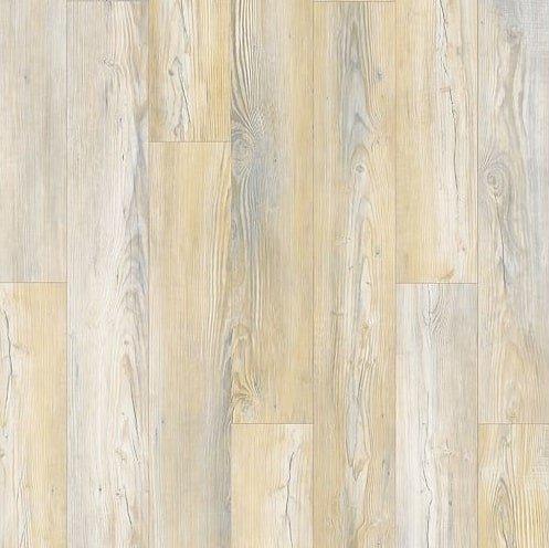 Close up of 6mm vinyl plank in the colour Yellow Wish by Mohawk SolidTech sold by Advanced Flooring in Kitchener-Waterloo.